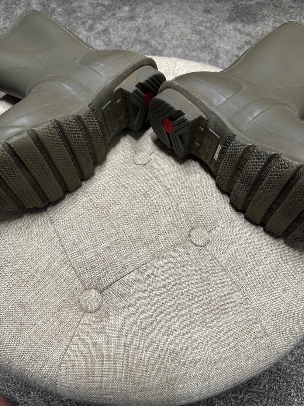 Hunter Rubber Mid-Calf Rain Boots in Olive Green
